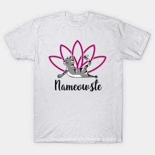 Nameowste Funny Yoga Cat T-Shirt